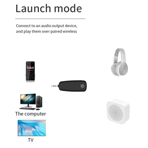 Bluetooth 5.2-mottaker sender lav latens lydadapter