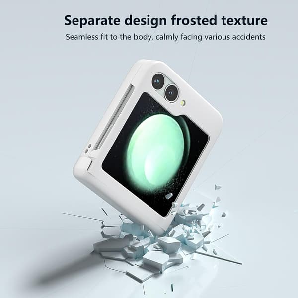 Etui til Samsung Galaxy Z Flip 6, hengselbeskyttelse White