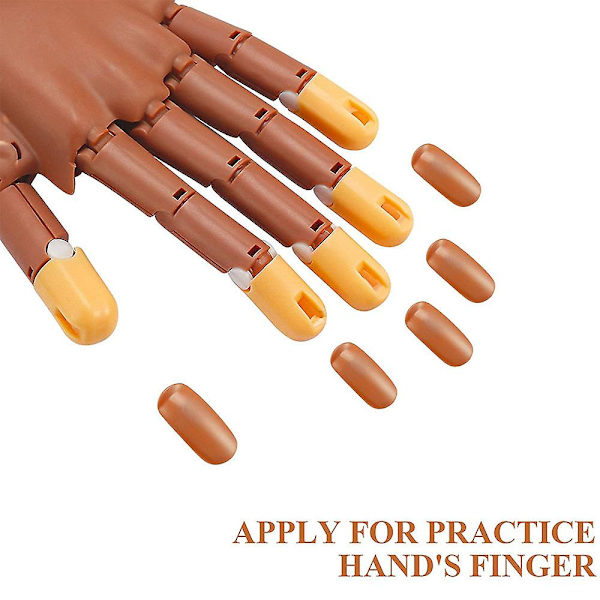 200 st Nageldisplay Manikyr Tillbehör För Flexibel Nagelträningsövning Handersättning