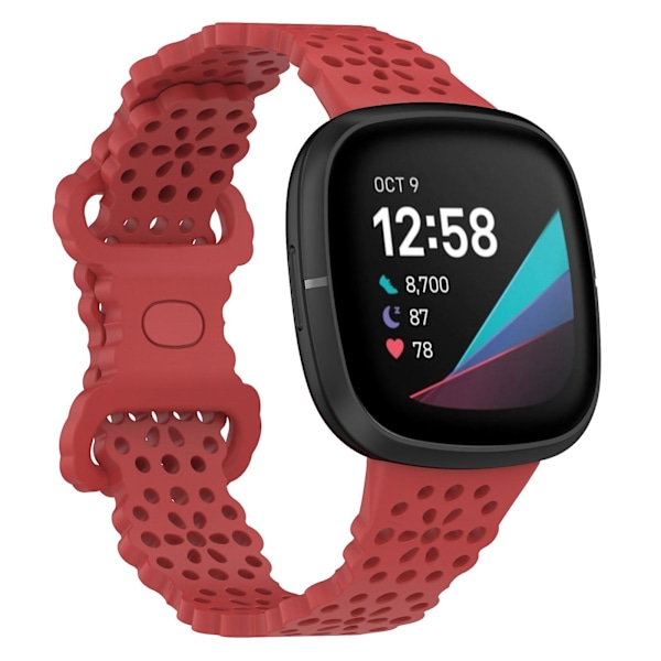 Silikonarmbånd for Fitbit Versa 4 / 3 / Sense 1 / 2 Red