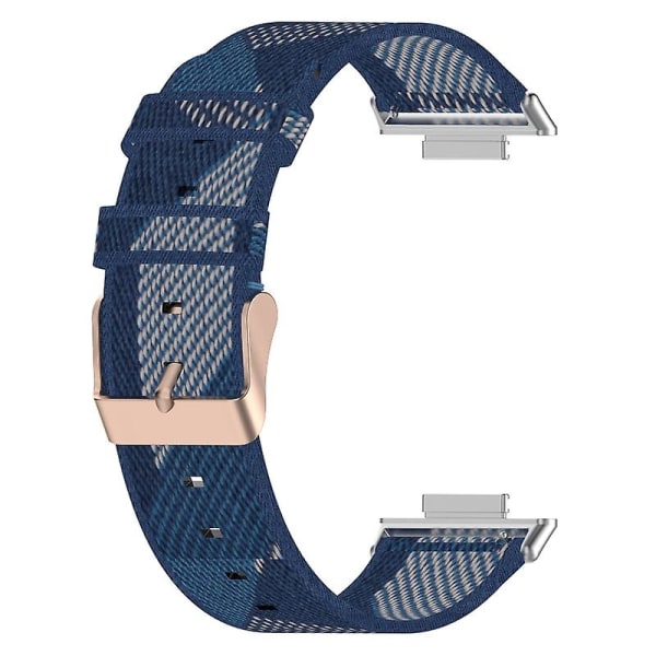 För HuaweiWatch Fit 2 för Smart Watch Nylon Loop Strap Armband Andas handled Blue stripe