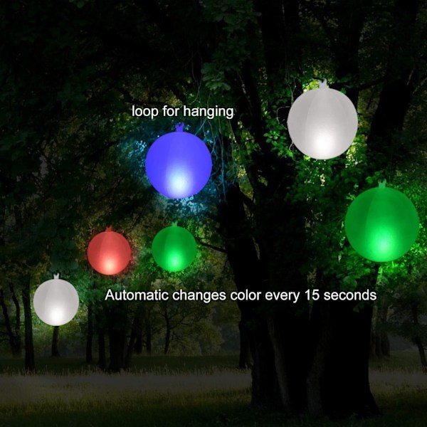 16 Färger LED Ljus Upplyst Badboll Med Fjärrkontroll - Uppblåsbar Poolleksak (30Cm/12Tum)