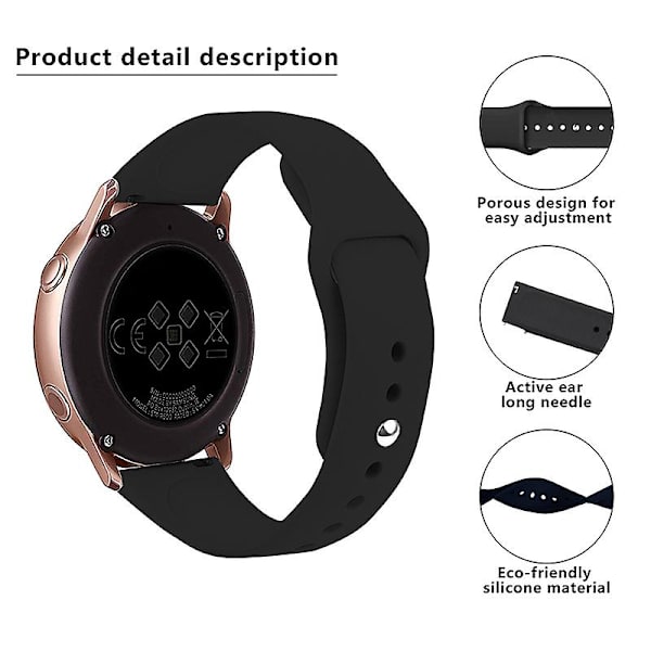 20mm silikonihihna Samsung Galaxy Watch6 Classic 47mm 43mm -kellolle Lilac Purple
