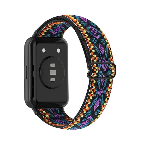 Armband för HuaweiWatch Fit 2 watch Nylon-rem ögla-armband-justerbar Rainbow