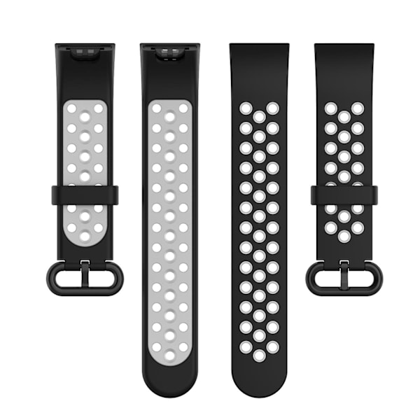 Dual-Color Hollow Silicone Watchband Strap Replacement for Xiaomi Redmi Watch 2 B Other Xiaomi Models