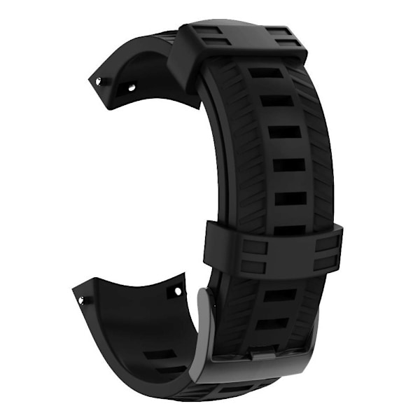 24mm pehmeä silikoniranneke Suunto7 9 Baro -rannekkeen vaihtoon Ranneke Suunto D5 Suunto 7 Sport New Smart Watch Black [black buckle]