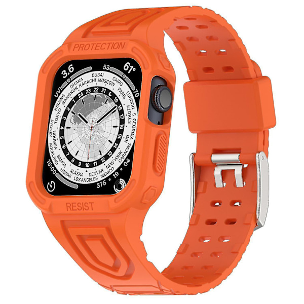 Klokkearmbånd for Apple Watch Series 8/7 41mm/6/5/4/SE/SE (2022) 40mm/3/2/1 38mm Integrert klokkebånd Orange, Orange D Apple Watch Series 9 4