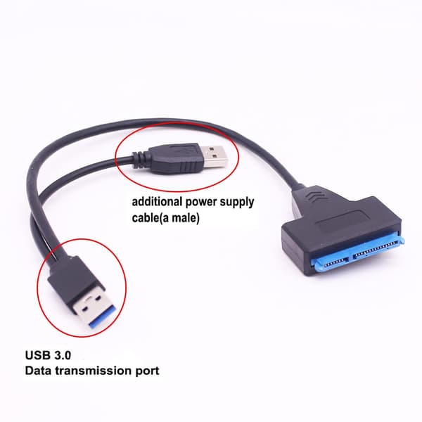 USB 3.0/2.0 uros-SATA uroskaapeli kiintolevylle