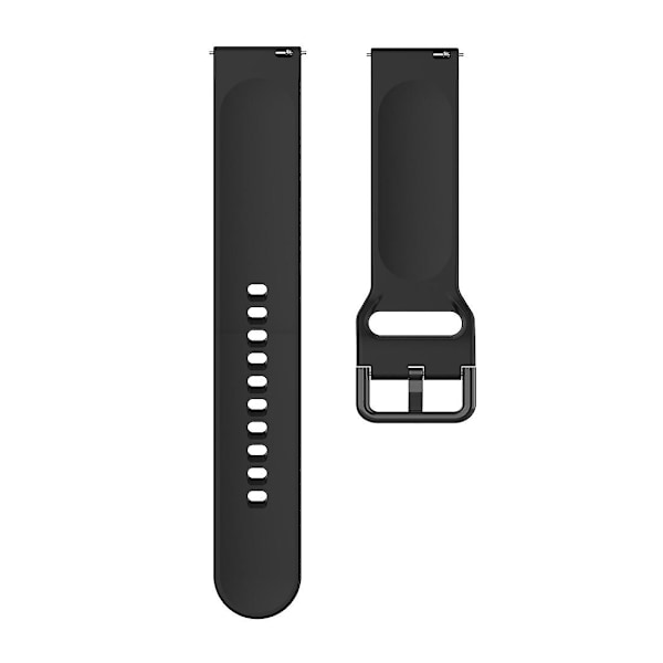 23mm värillinen solkikiinnityksellä varustettu silikoniranneke Fitbit Versa 2 / Versa Lite / Blaze -kellolle, koko: S Black