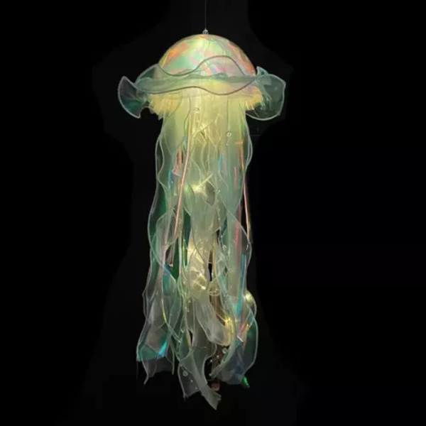 Jellyfish Lille Nattelys Realistisk Soveværelse Lys Lampe DIY til Værelse Dekoration Yellow