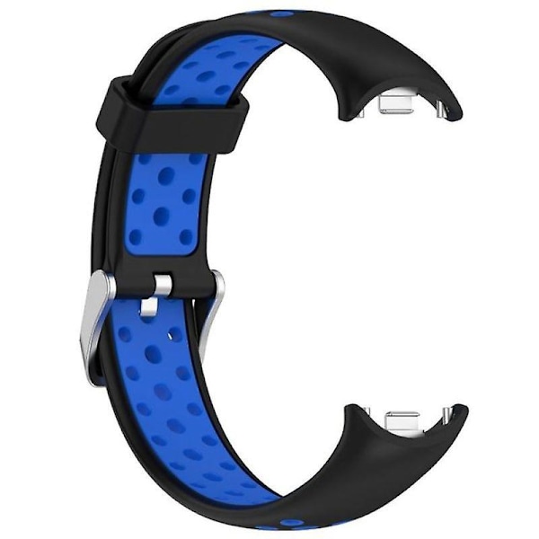 Dualfarvet justerbar silikoneurrem til Xiaomi Smart Band 8 Black Blue