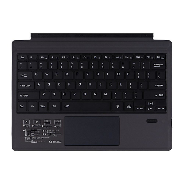 Magnetisk gångjärn Bluetooth trådlöst case Bakgrundsbelysning för Surface Pro 3/4/5/7 Go Surface Pro3 4 5 7