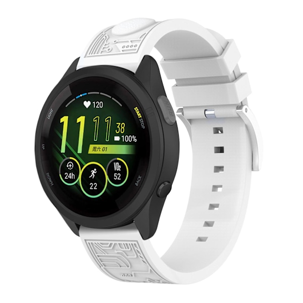 Til Samsung Galaxy Watch6 44mm / Huawei Watch GT 3 42mm / Garmin vivoactive 5 Universal 20mm Blød Silikone Urrem White