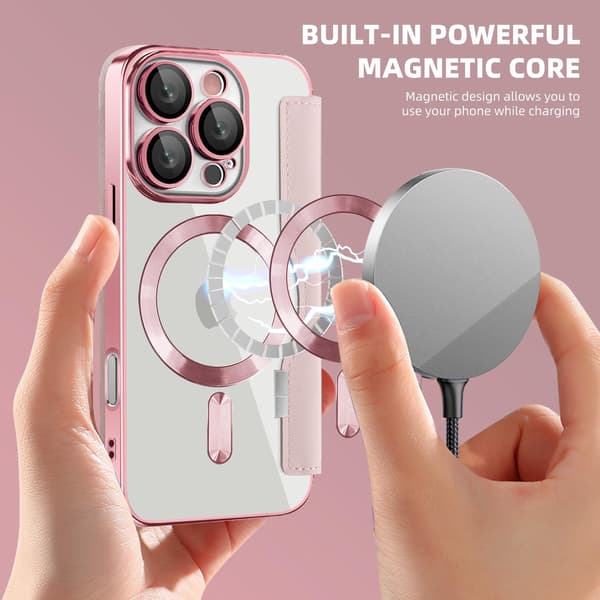 Deksler til iPhone 16 Pro Max kompatibel med Magsafe (rosa)