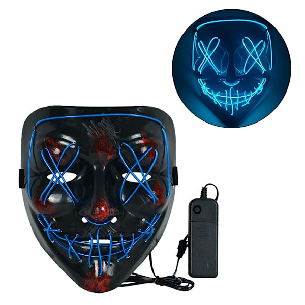 Cosmask Halloween Neon Mask Led Mask Masque Masquerade Party Masker Lys Glow In The Dark Morsomme masker Cosplay kostymeutstyr 1
