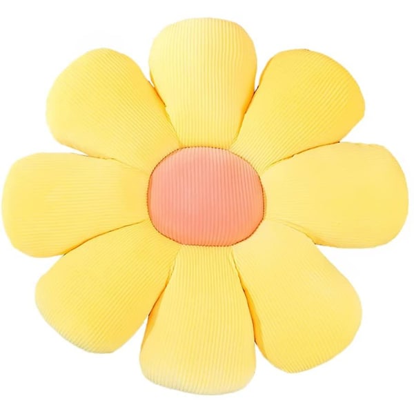 Blomsterformet putepute Gulvpute Kontor Stillesittende Tatami bilrumpepute Yellow 80 cm