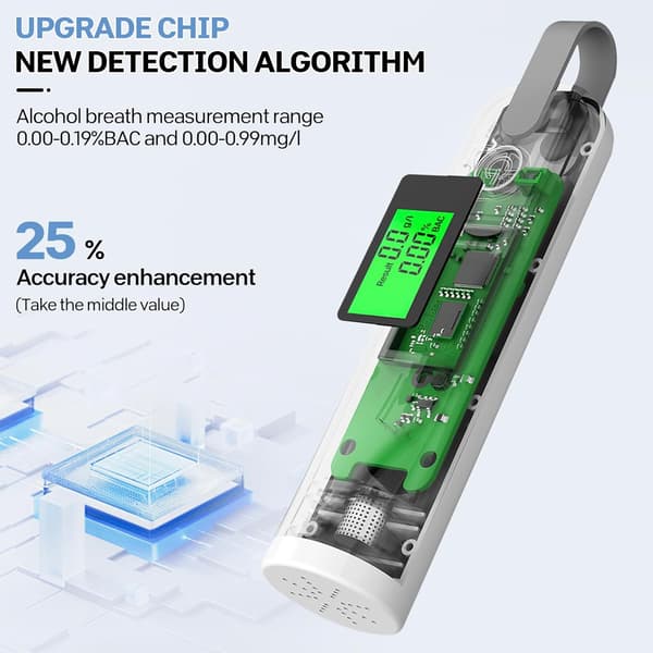 Alkometer med HD LCD-skærm (sort) Black