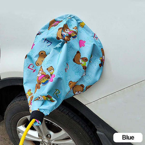 Ev laturin cover Ev laturin auton cover vedenpitävä auton latausportin cover Magneettinen tartunta sopii sähköajoneuvoihin Blue