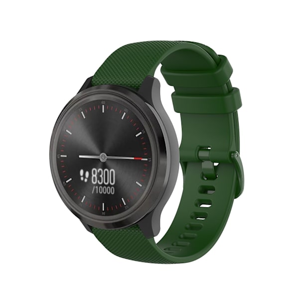 22mm Rutig Silikonrem för Huawei Watch GT 3 46mm Amy Green