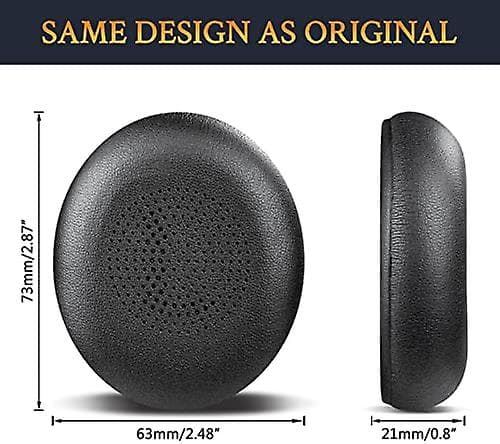Ørepuder udskiftning til Jabra Evolve2 65 (65ms 65uc Usb)/evolve2 40 (40uc 40ms Usb)/elite 45h On-ear trådløst headset Black