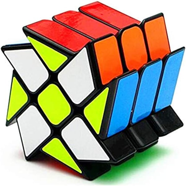 Tuulimylly Magic Cube 3X3 Musta Pyörä Fenghuolun Kierrepeli 3X3X3 Nopeuskuutiopeli