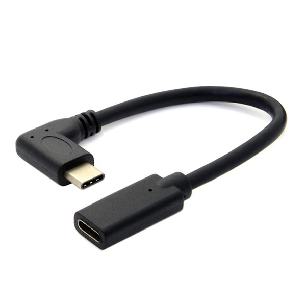 90 graders vinklet USB 3.1 Type C hann til hunn forlengelsesdatakabel for HTC 10