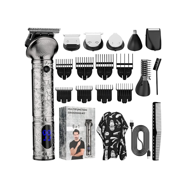 Hair Trimmer with Rechargeable Attachments for Mustache Body C