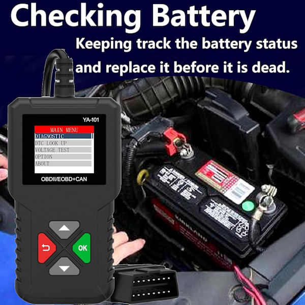 Ya101 Obd2 Auton Vikakoodien Diagnostiikkalukija