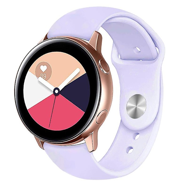 20mm silikonklokkestropp for Samsung Galaxy Watch6 Classic 47mm 43mm Purple