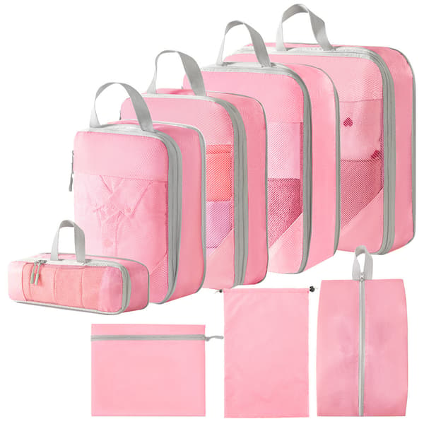 Kuffert Organizer Taskesæt, 8-pak (Pink)