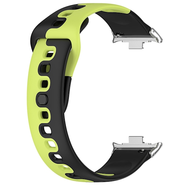 Silikonarmband för Xiaomi Smart Band 8 Pro, dubbelfärgat ersättningsarmband Black Green