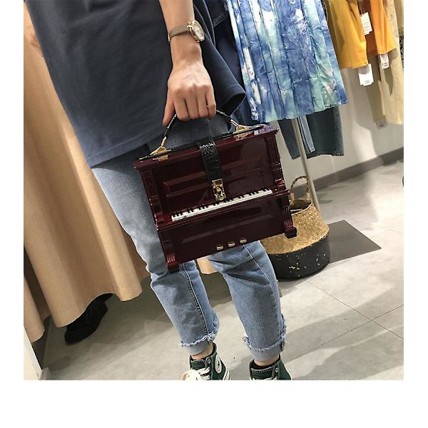 Klaver Akryl Box Shape Dame Skuldertaske Dame Party Clutch red
