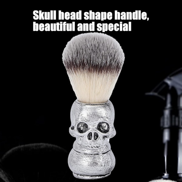 Barberkost med kraniehovedhåndtag (Sølv)