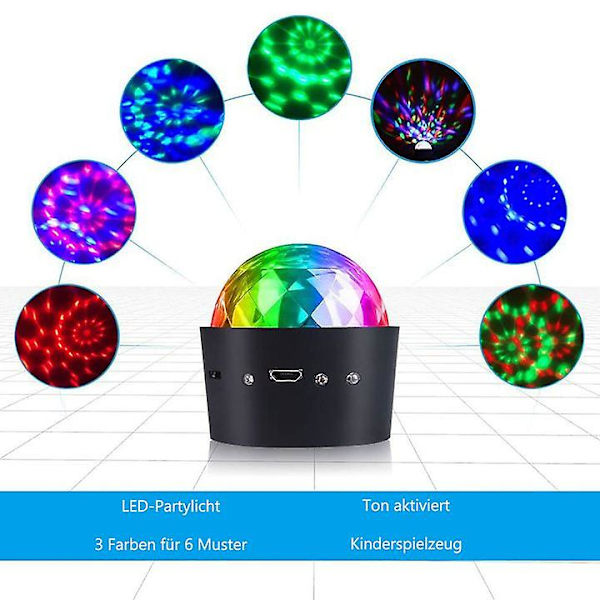 Mini Disco Ball Light, Röstkontroll Disco Party Lights