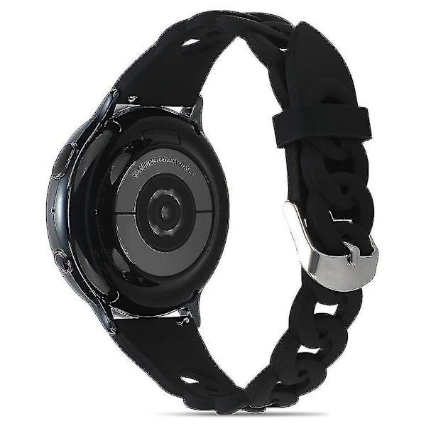 Til Garmin Venu 2 Plus/Samsung Galaxy Watch4 Watch Band 20mm Circle Design Udskiftningsrem Black, Black D Samsung Galaxy Watch A