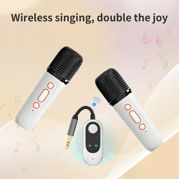 Bluetooth-karaokekaiutin mikrofonilla, RGB-värikäs valostereo