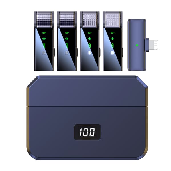 Trådløse Lavalier-mikrofoner S68 Én til Fire Lightning-interface