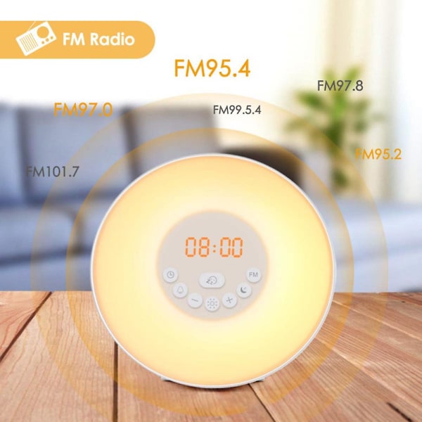 Wake Up Light Alarm Clock - Sunrise Sunset Simulation Alarm Clock