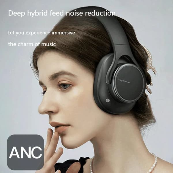 True Wireless Bluetooth-hörlurar - B15, roterande volymratt Anc Active Noise med mikrofon (blå)
