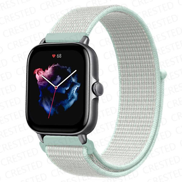 20 mm 22 mm watch för Amazfit Gts/2/2e/4/3/mini Gtr 4/2/3/ pro 47 mm Stratos 3 nylon Pulseira Correa Amazfit bipsband 22mm Light cyan 30