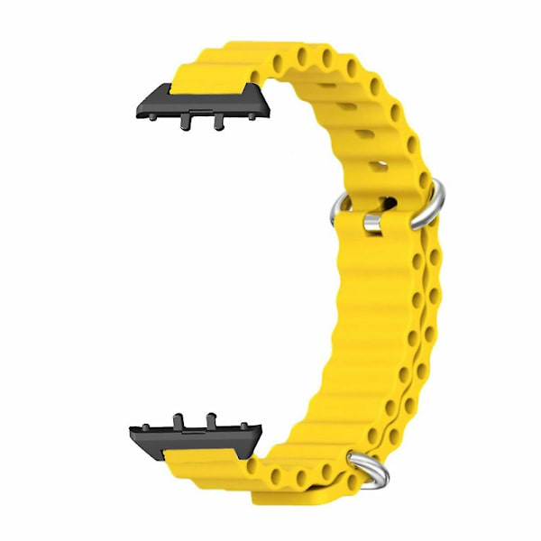 For Samsung Galaxy Fit3 erstatningsrem - Silikonsrem for klokke med fallbeskyttelse Yellow