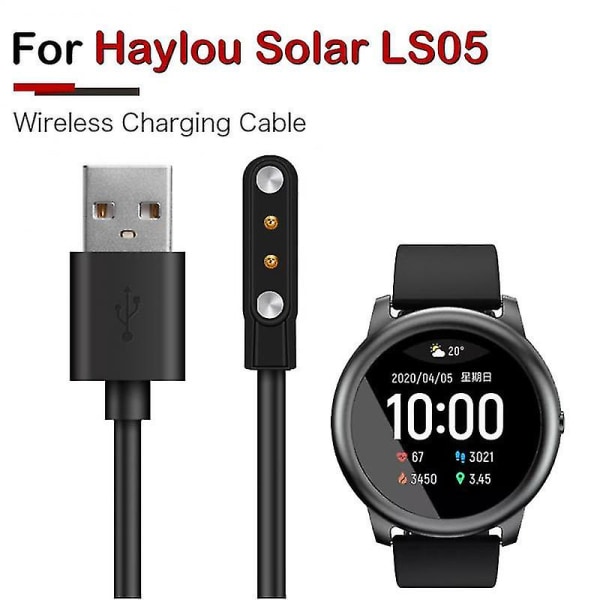 För Xiaomi Haylou Solar Ls05 Ls02 Ls01 Smart Watch Laddare Smartwatch Dock Laddare Adapter USB Laddningskabel Adapter Tillbehör For LS02 LS01