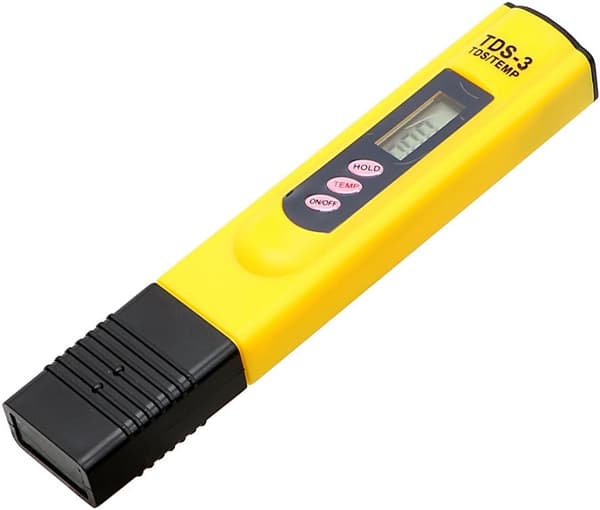 TDS-3 Digital vanntester med 0-9990 PPM måling, 2% lesenøyaktighet Yellow