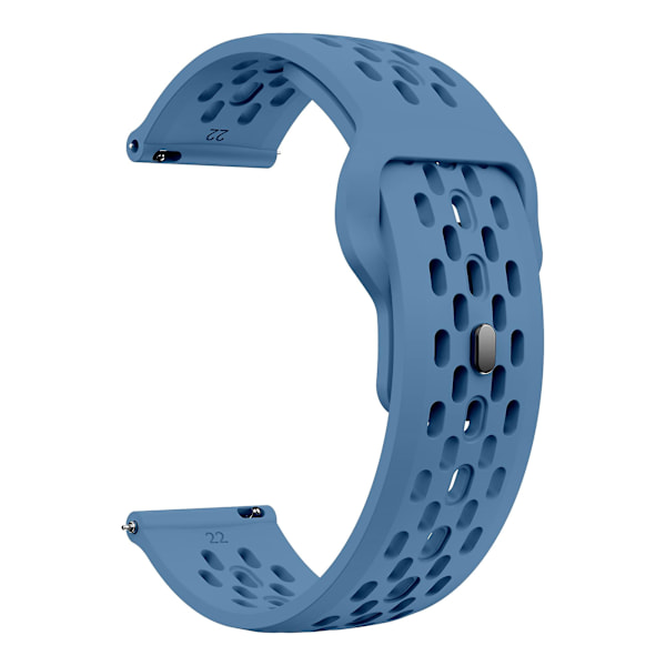 För Garmin vivoactive 5 / Venu 2 Plus Silikonklockarmband 20mm ihålig justerbar rem Blue
