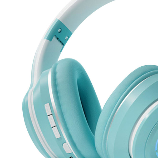 Trådlöst spelheadset Gradient Bt5.2-anslutning Mjuka öronkuddar Färgglada lampor Spelheadset för stationär dator Bärbar dator Green