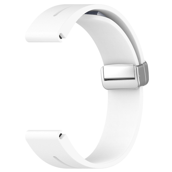 Silikone 26mm folde spænde urrem til Garmin Fenix 7x/7x Solar/tactix 7 Pro White