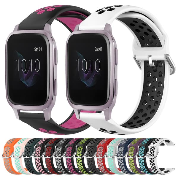 20 mm silikone urrem til Garmin Venu Sq Black  Lime