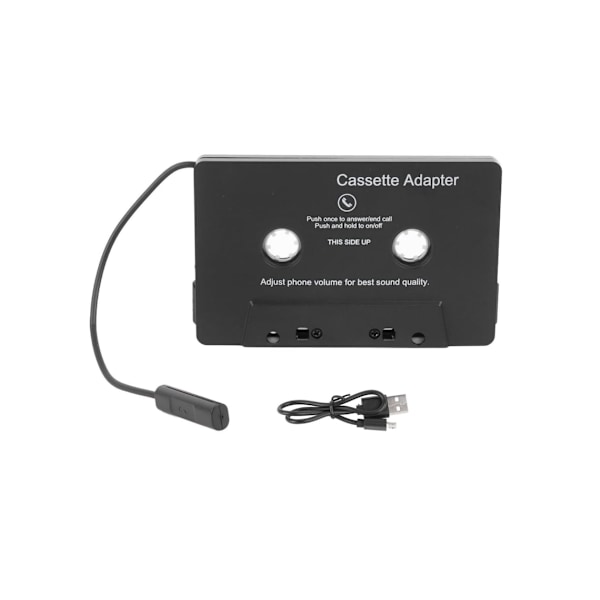 Bluetooth Kassettmottaker Lydbåndspiller Svart Bluetooth 5.0 Kassett Aux Adapter