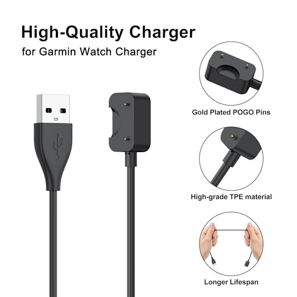 Oplader til Samsung Galaxy Fit 3, 100 cm USB-kabel