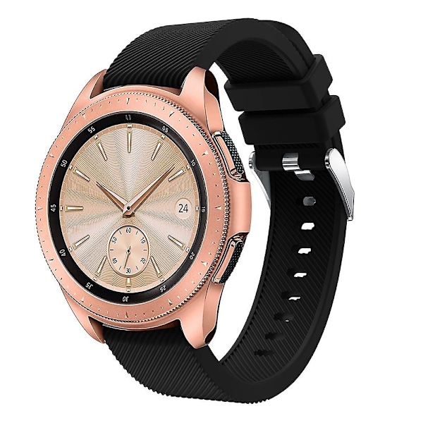 Twill-kuvioitu silikoniranneke Samsung Galaxy Watch 42mm -kellolle Black A Samsung Galaxy Watch 4